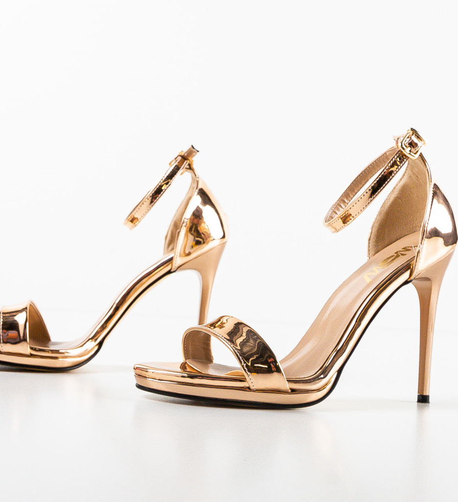 Sandale Dama Cesare Roze cu Toc Elegant - imagine 5