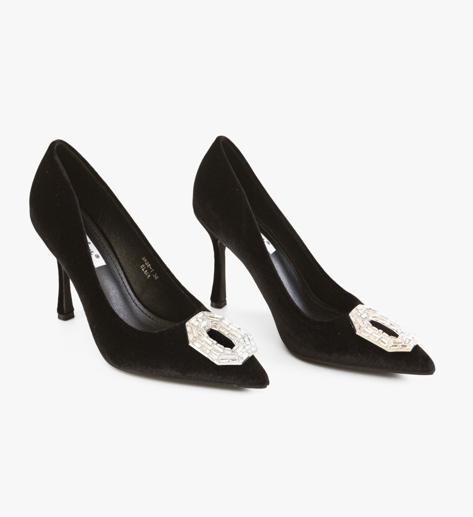 Pantofi Dama Kreb Negri cu Toc Eleganți - imagine 7