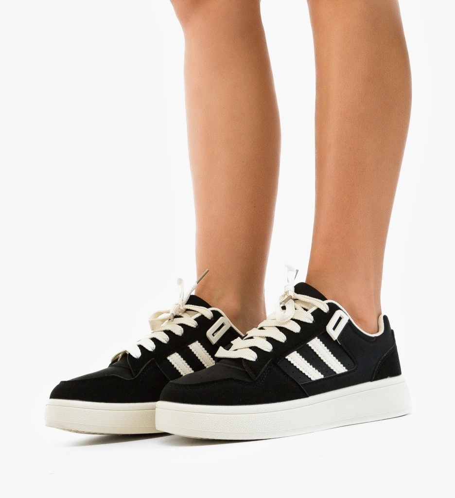 Sneakers Dama Spring Negri - Confort Sporit - imagine 4
