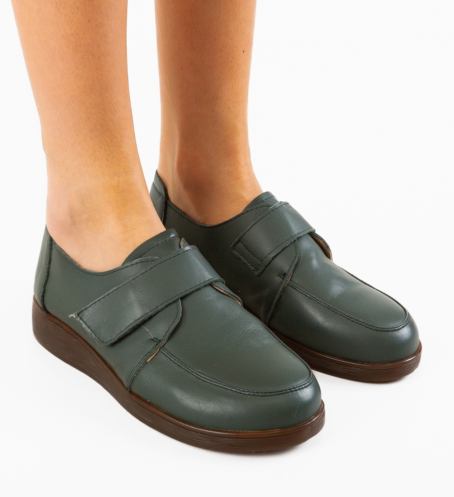 Pantofi Casual Confort | Model Grig-Verde - imagine 3