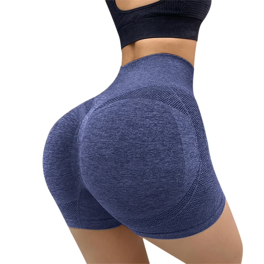Colanti scurti dama tip ciclism albastri cu efect Push-Up LGS02 - imagine 2