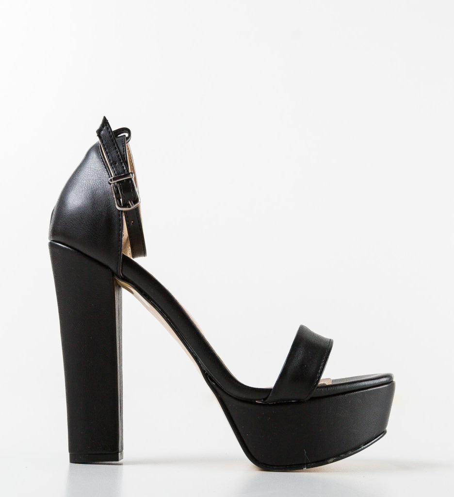 Sandale cu Toc Rasmus Negre - Eleganță Asigurată - imagine 5