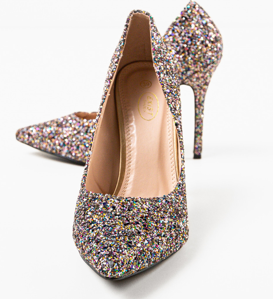 Pantofi Dama Dinore Multicolor | Toc Elegant - imagine 5