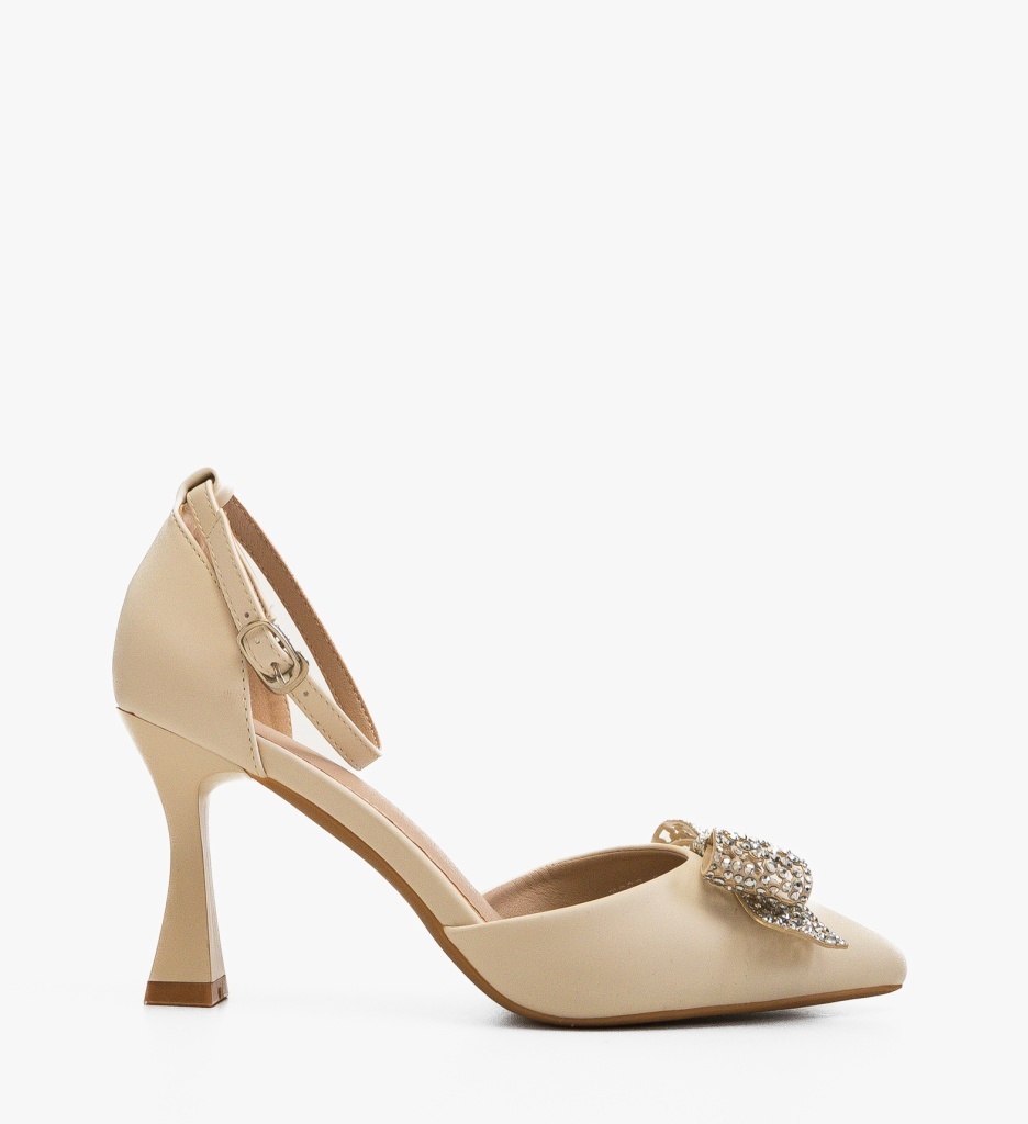 Pantofi cu toc Hare Bej Eleganți - imagine 6
