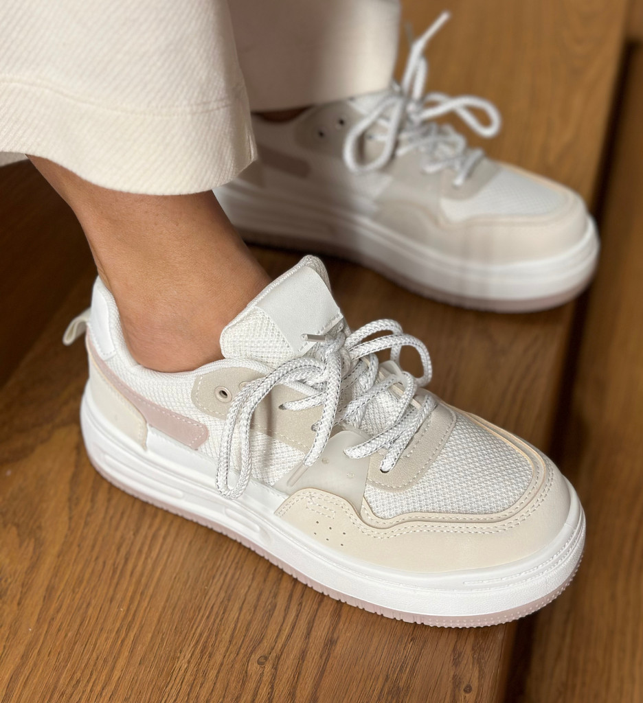 Sneakers Dama Yijun Bej 2 - Confort si Stil - imagine 2