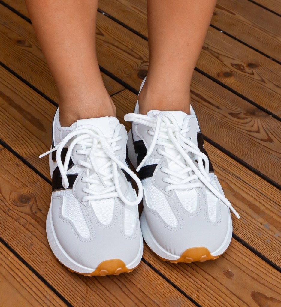Sneakers Dama Sharad Albi - Confort și Stil Sport - imagine 4
