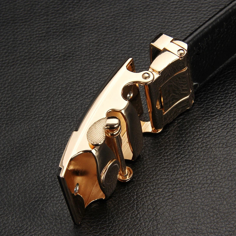 Curea Barbati Delis C-45 Negru-Auriu | Design Elegant - imagine 3