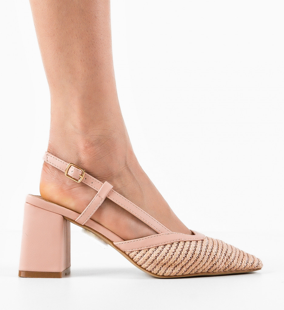 Pantofi cu Toc Agat Roz - Eleganță Asigurată - imagine 4