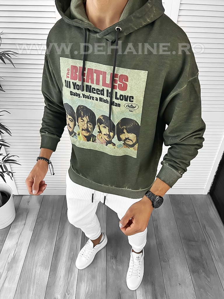 Hanorac Barbati Slim Fit Kaki Modern