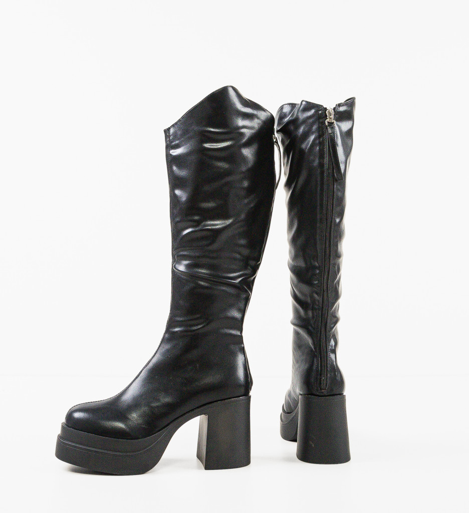 Cizme Dama Pokina Negre | Depurtat | Eleganță