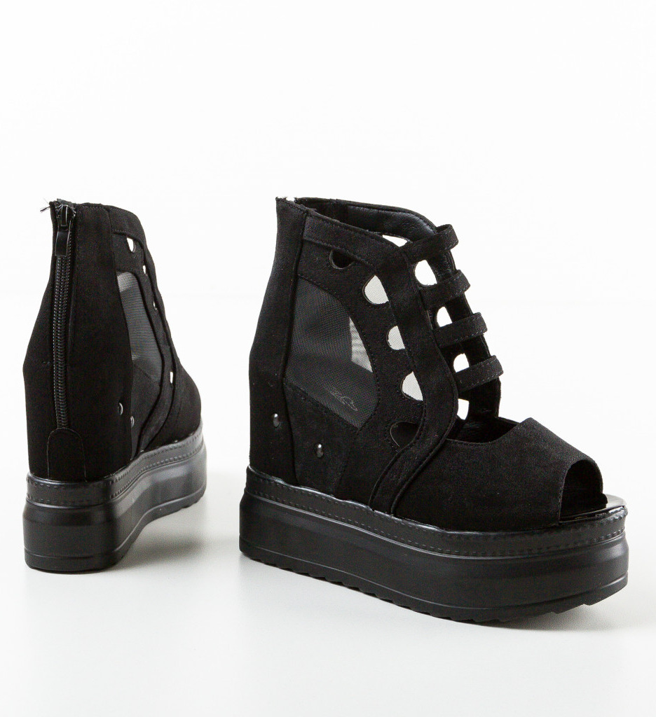 Platforme Dama Drinky Negre | Stil si Eleganta - imagine 7