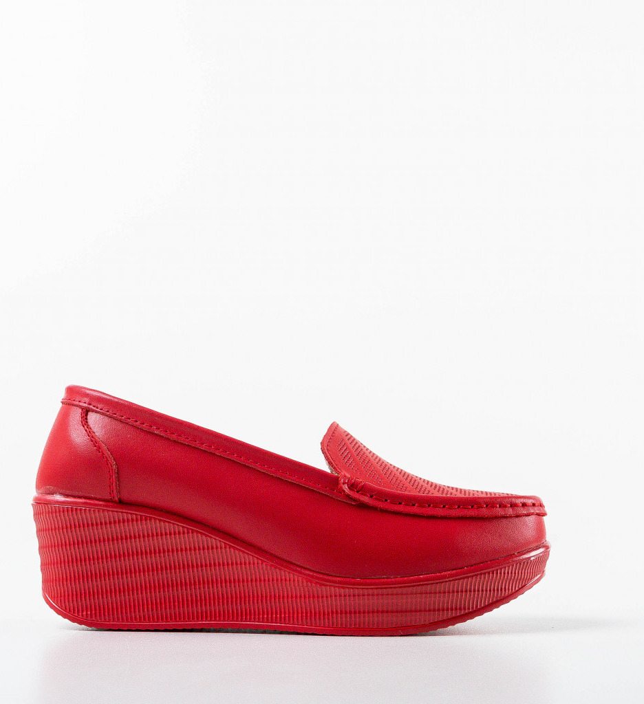 Pantofi Casual Rosii Ely - Stil și Confort - imagine 4