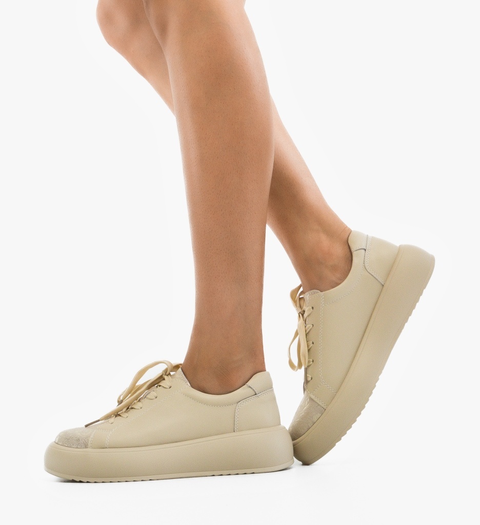 Pantofi Casual Floray Bej - Confort și Stil - imagine 3