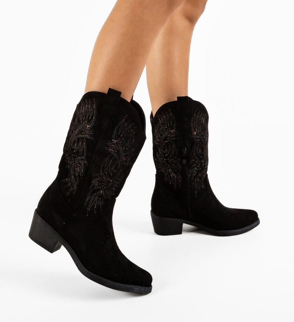 Botine Dama Letty Negre - Eleganță și Confort - imagine 2
