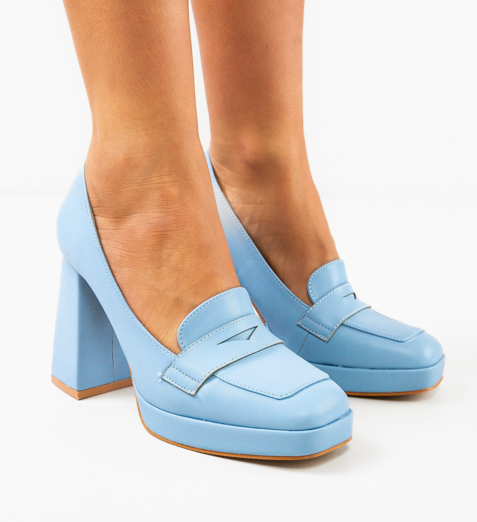 Pantofi Dama Elino Albastri - Eleganță și Stil - imagine 3