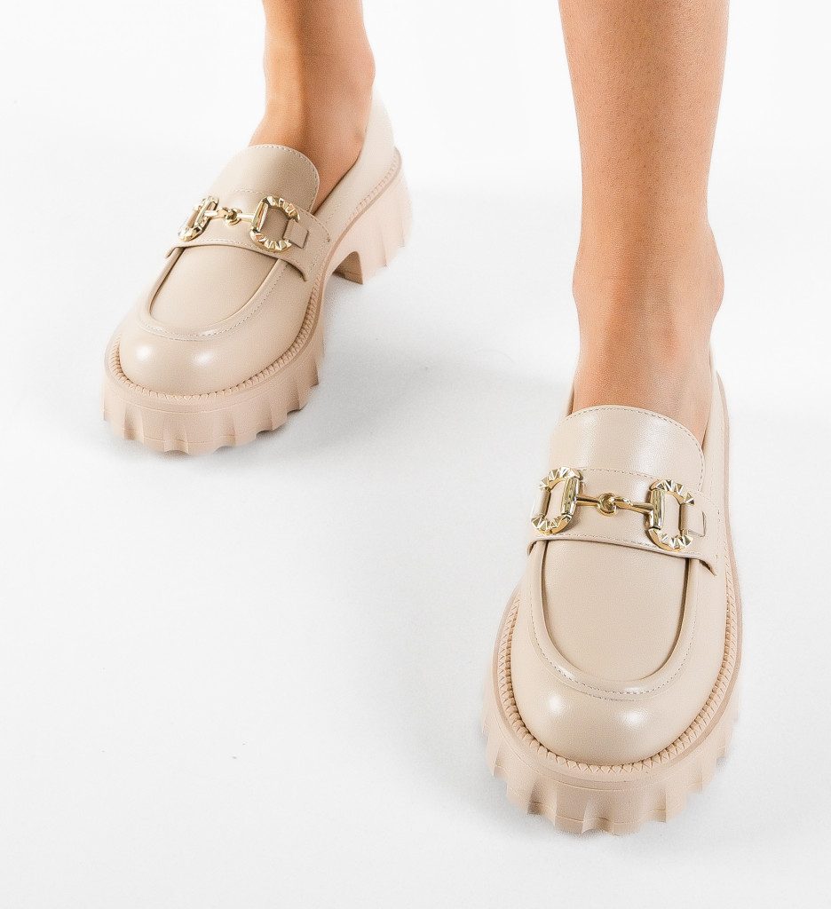 Pantofi Casual Alyena Bej - Confort Zilnic - imagine 2