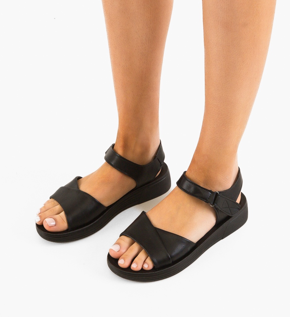 Sandale Dama Ostiria Negre | Eleganță și Confort - imagine 2