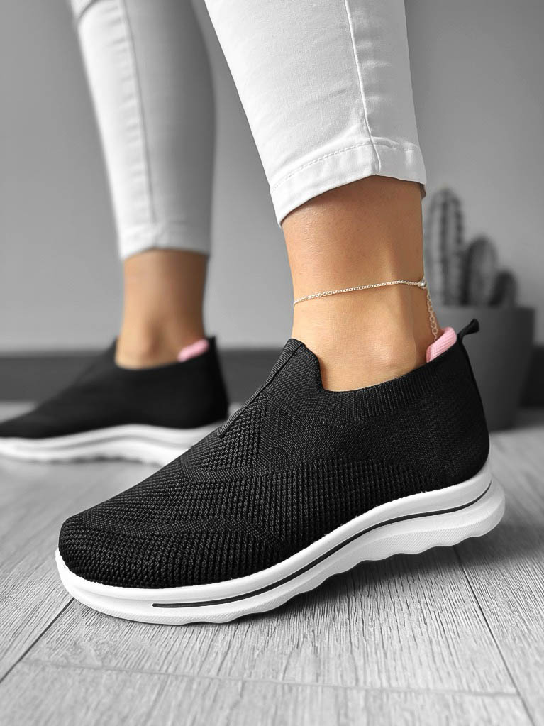 Adidași Dama Casual Negri din Pânză H60