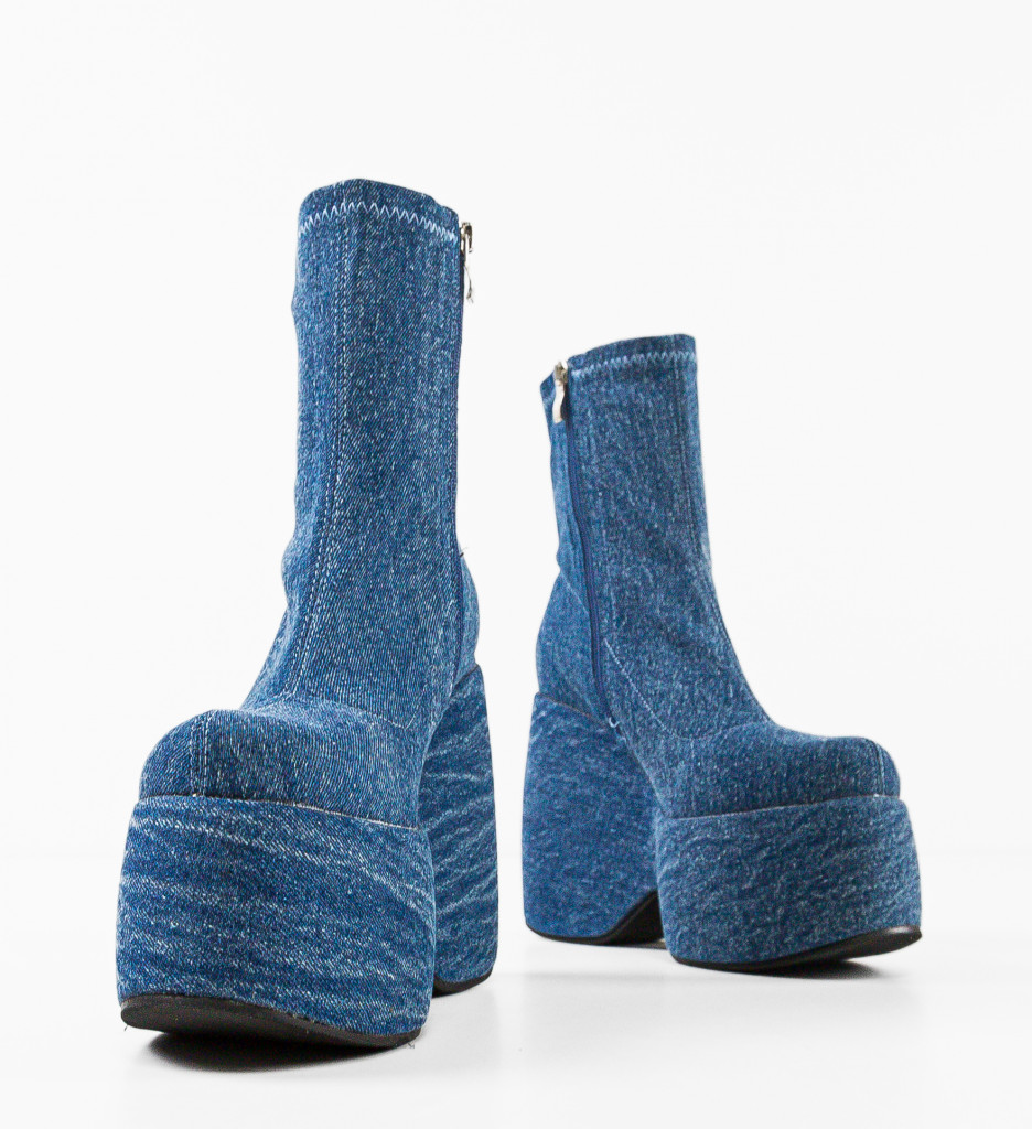 Botine Dama Stelar Albastre - Eleganță și Stil - imagine 6
