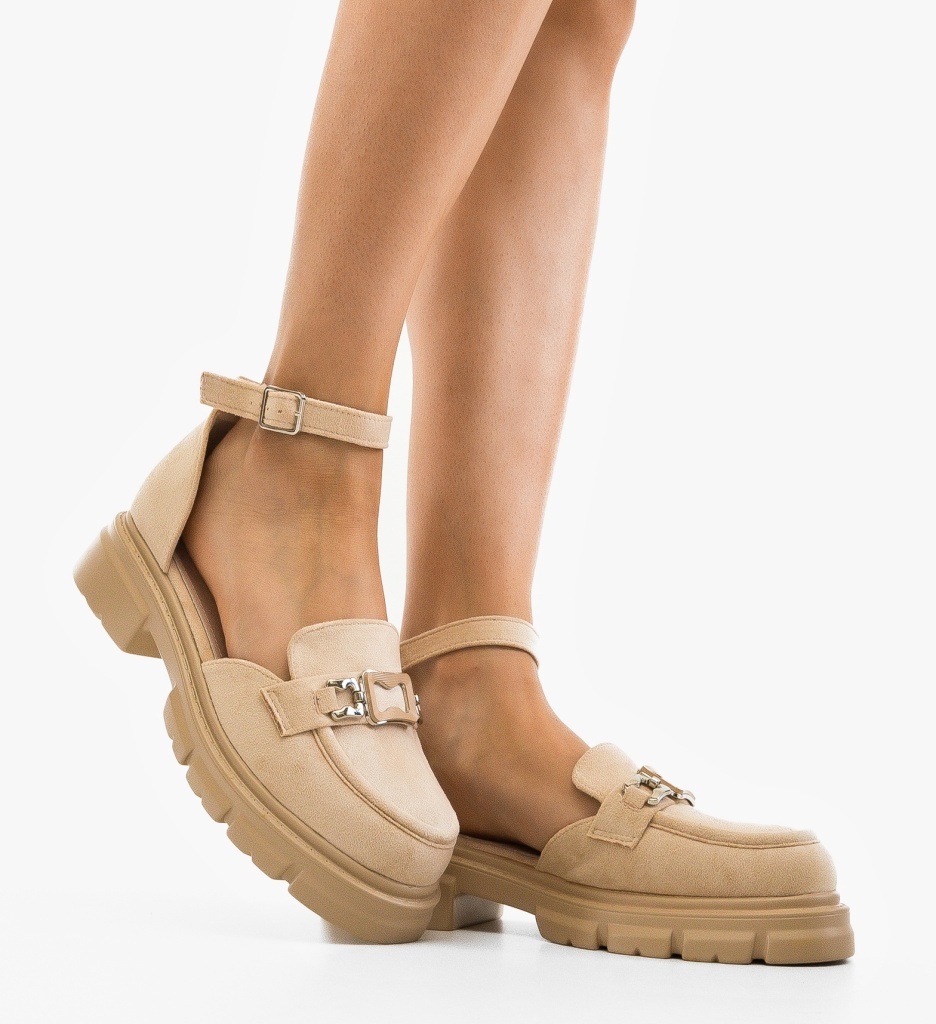 Pantofi Casual Juliet Bej Eleganți - imagine 2