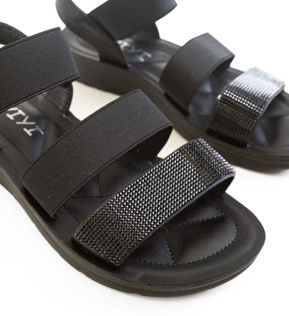 Sandale Dama Bruc Negre Elegante și Confortabile - imagine 3