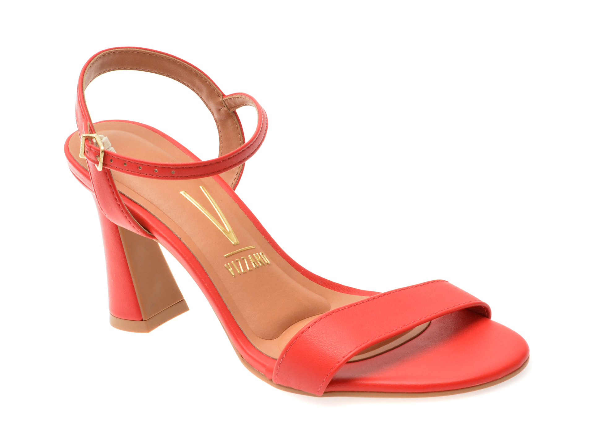 Sandale VIZZANO rosii elegante din piele ecologica