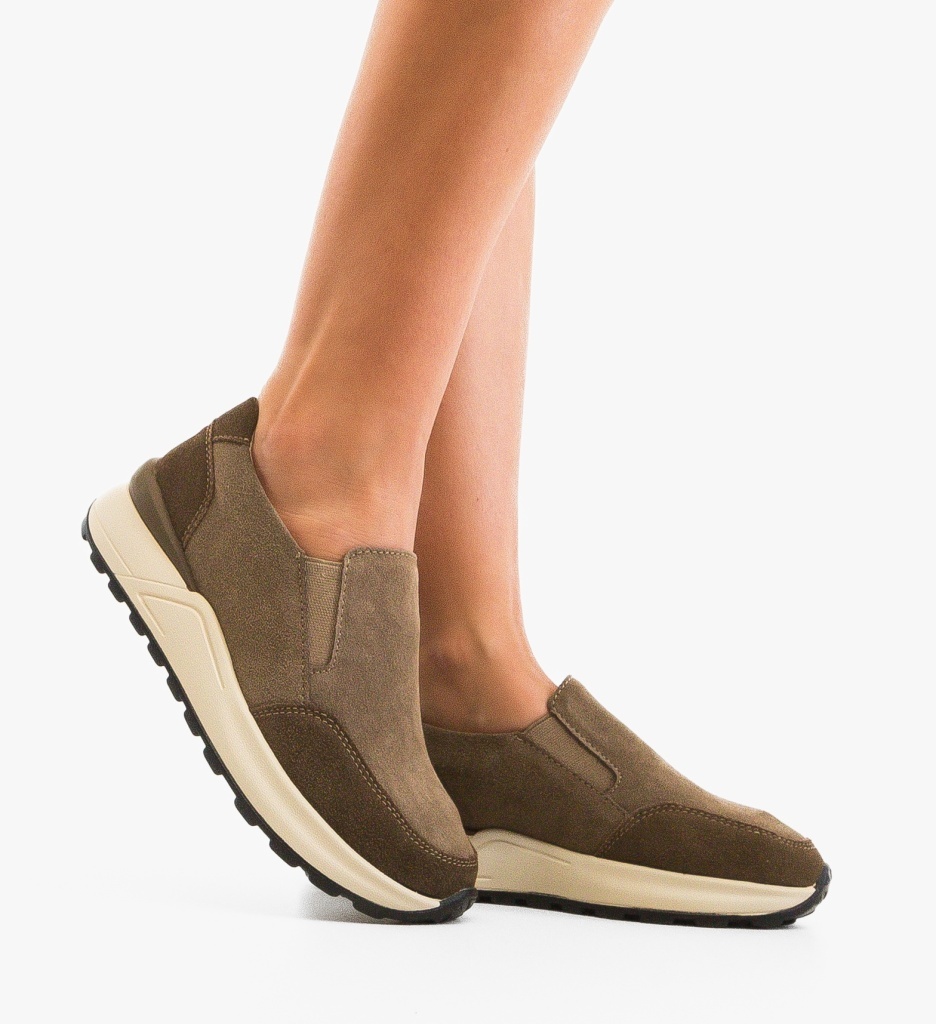 Pantofi Casual Dama Derina Khaki - Confort & Stil - imagine 3