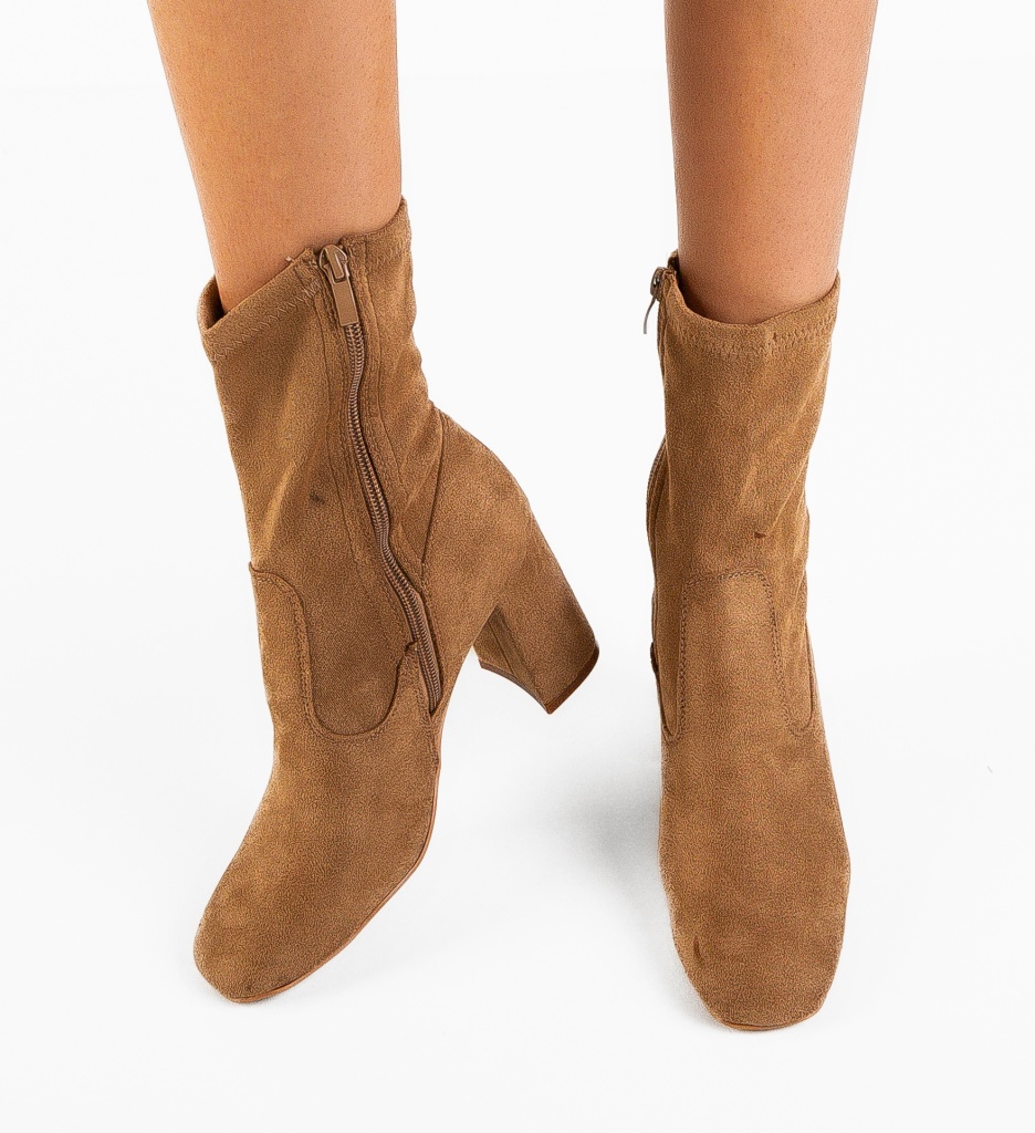 Botine Dama Aust Khaki 2 - Eleganță Urbană - imagine 2
