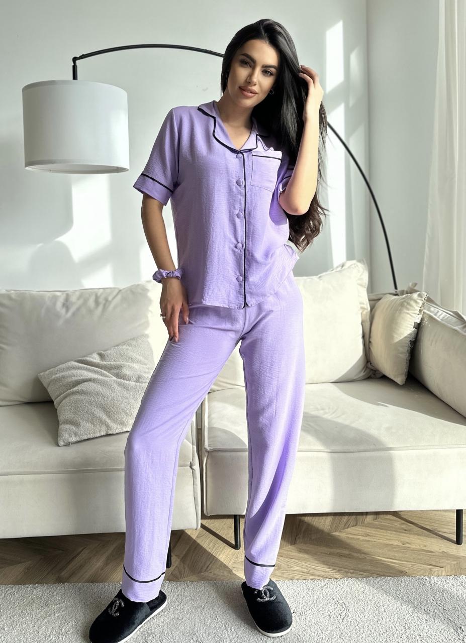 Set Pijama Dama Delis, 2 Piese, Lila