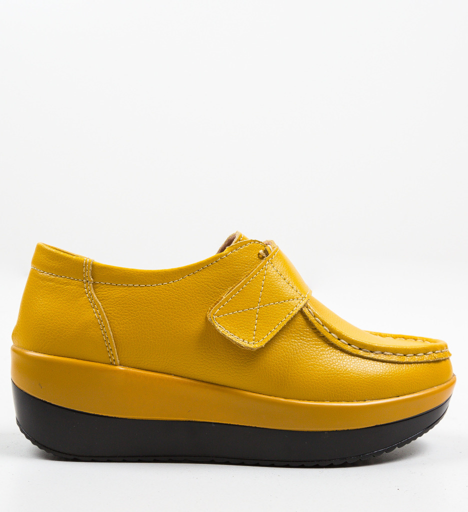 Pantofi Sport Groma Galbeni - Confort Urban - imagine 6