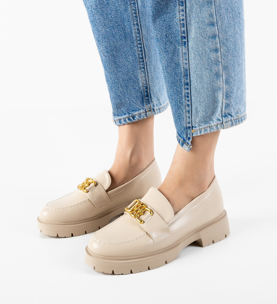 Pantofi Casual Dama Murray Bej Confort - imagine 5