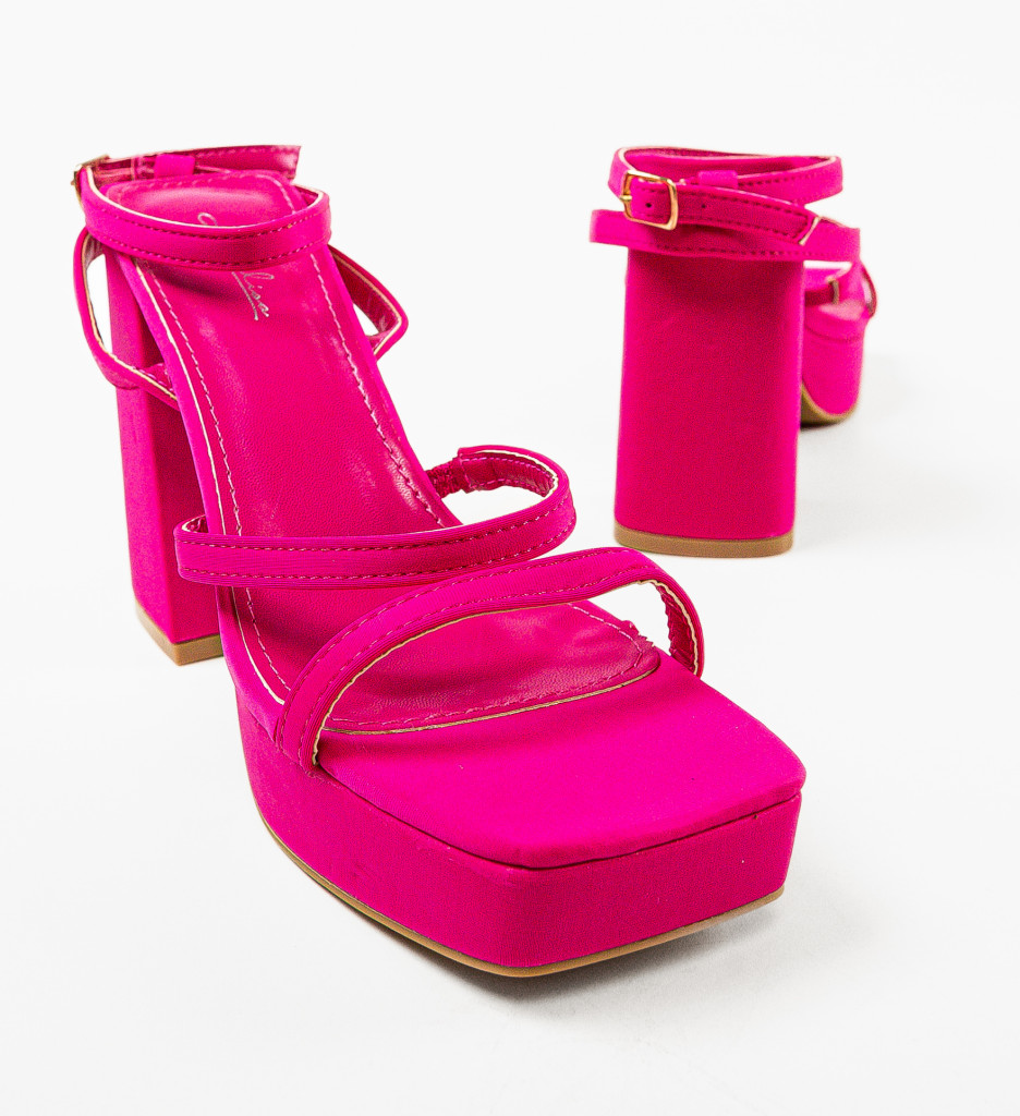 Sandale Toc Oihana Fuchsia | Stil Inconfundabil - imagine 5