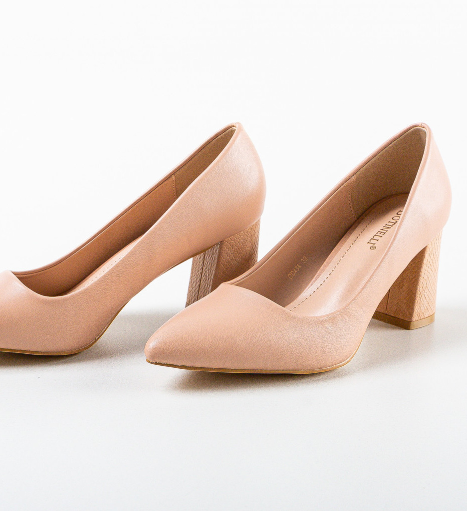 Pantofi Gemide Nude | Eleganță și Stil - imagine 5