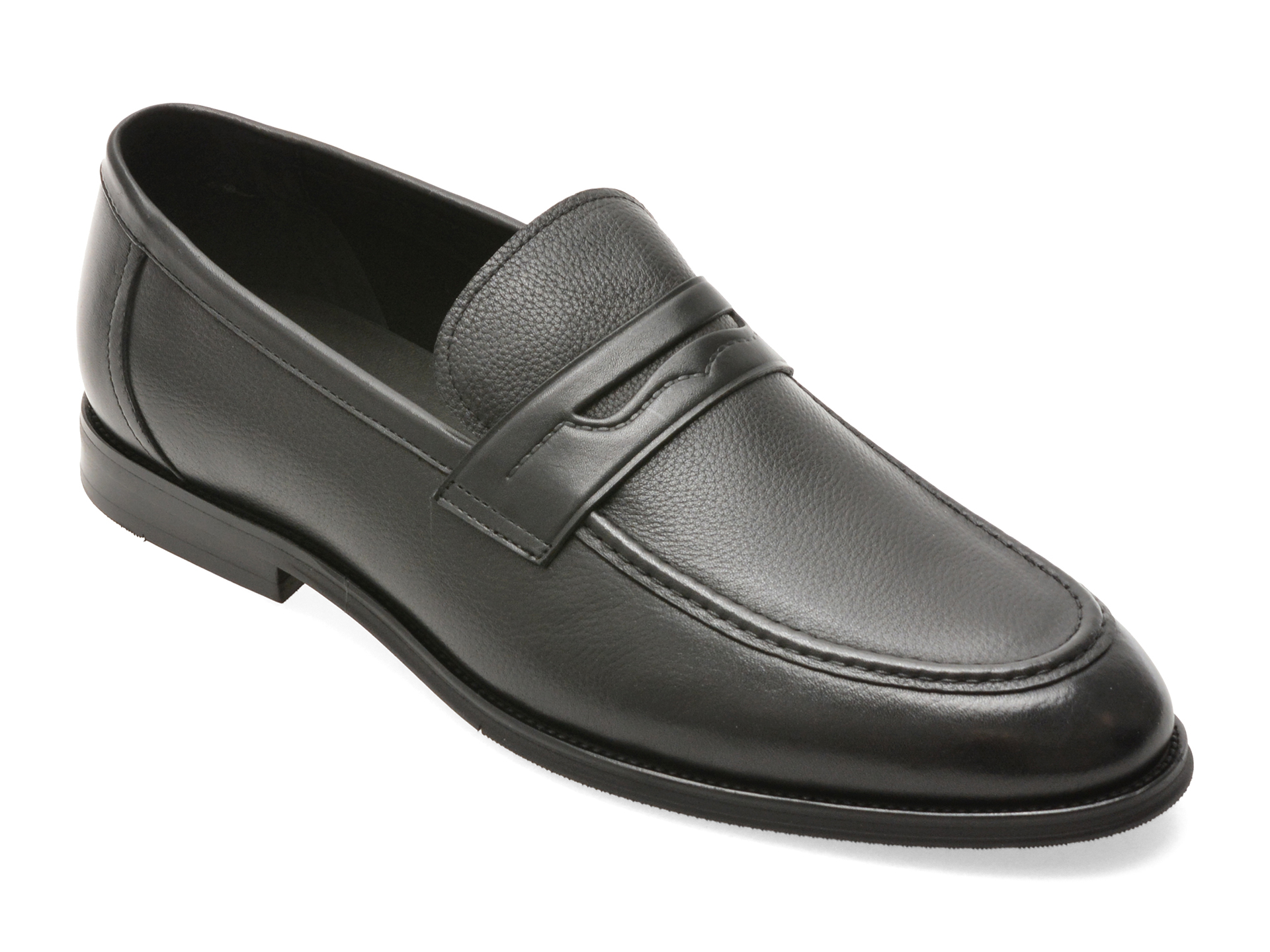 Mocasini Epica negri din piele naturală