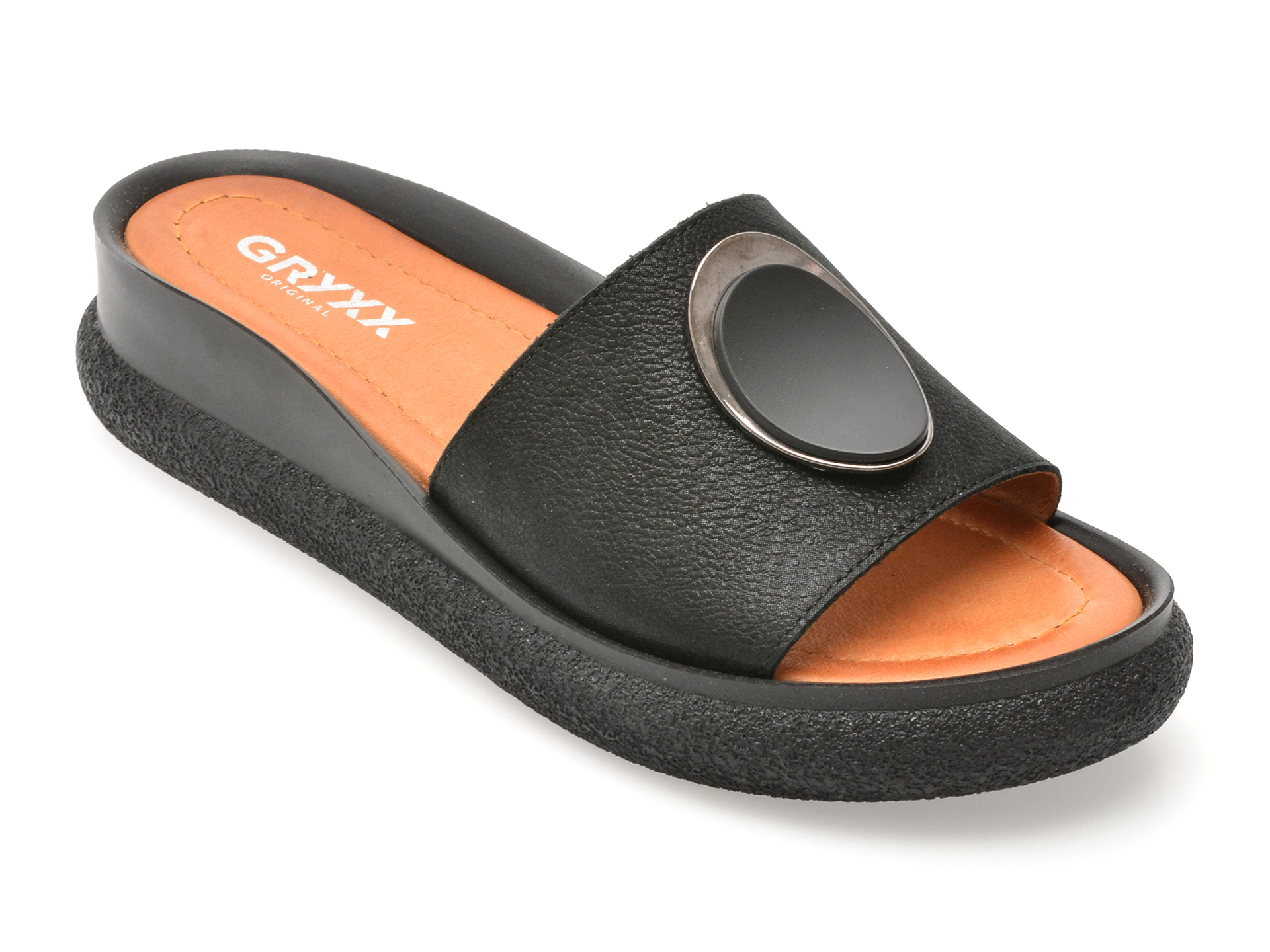Papuci GRYXX Negri Piele Naturală | Confort