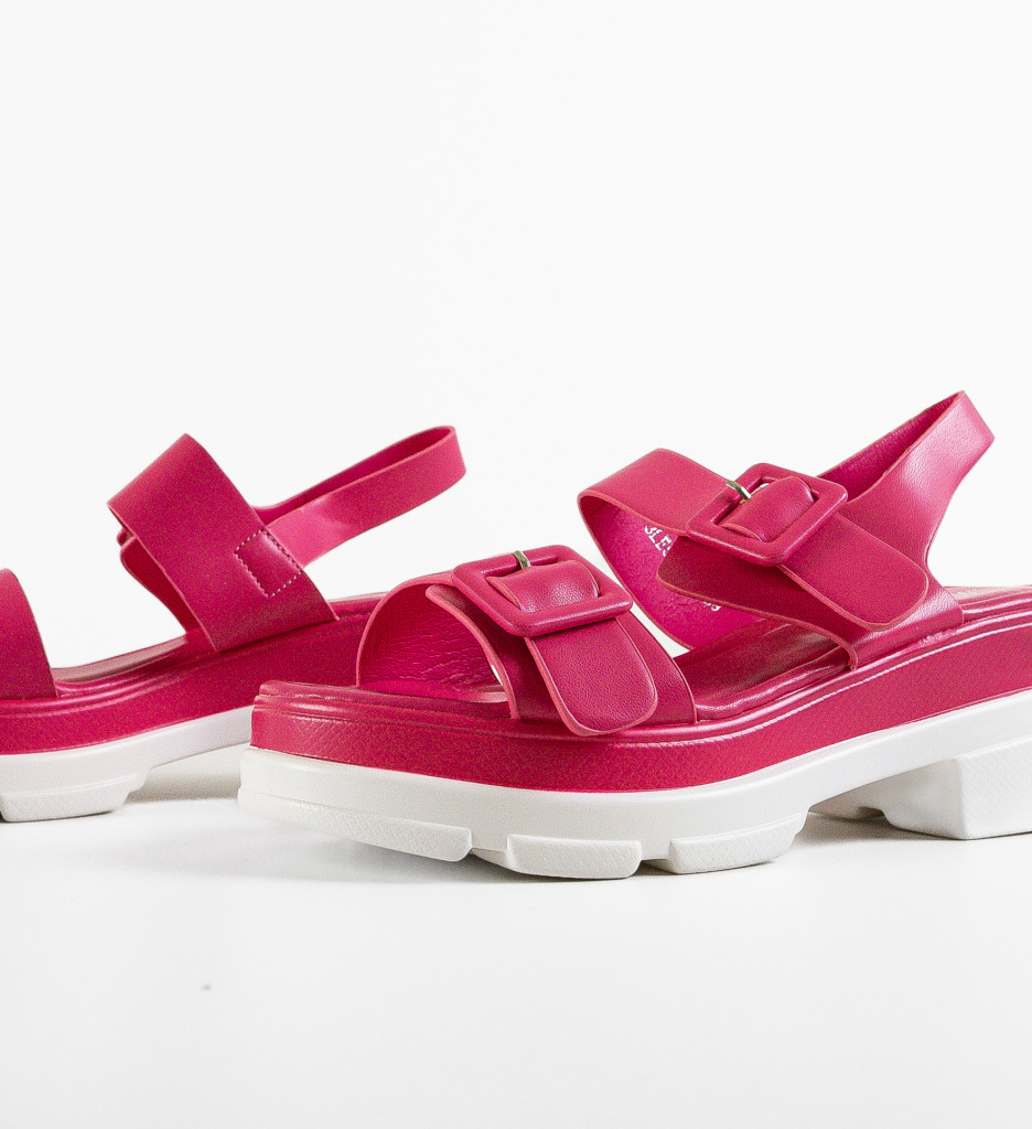 Sandale Dama Robute Fuchsia - Eleganță și Stil - imagine 5
