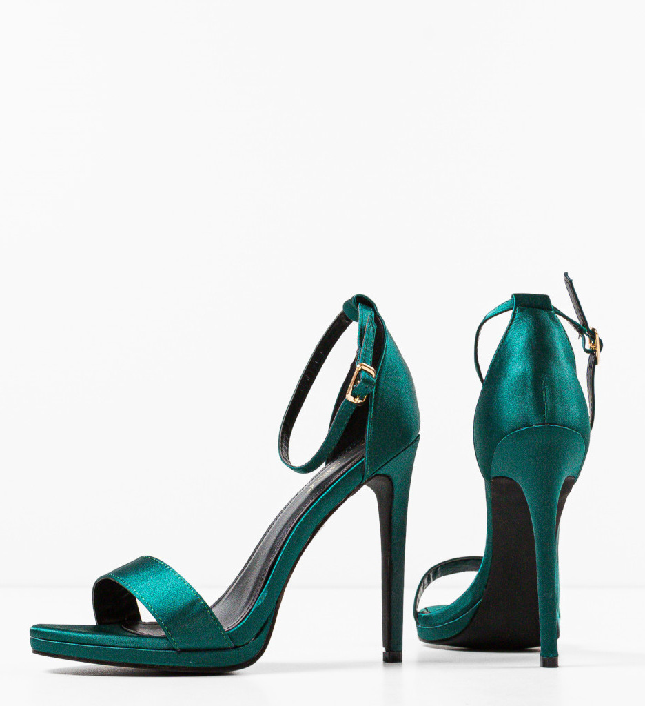 Sandale cu Toc Doka Verzi | Eleganță Vară - imagine 7