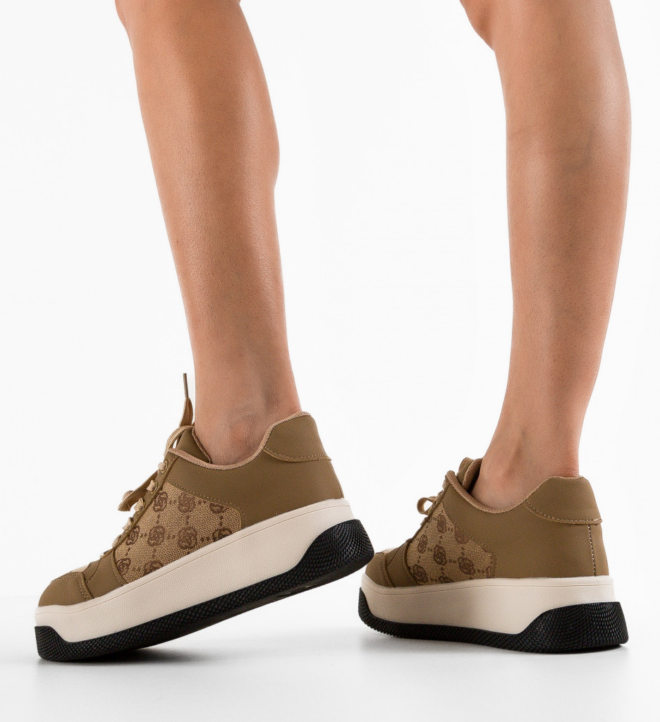 Sneakers Dama Guett Khaki | Confort Urban - imagine 3