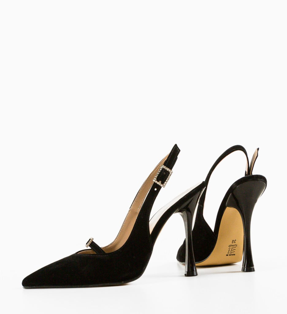 Pantofi Zeroun Negri cu Toc Eleganți - imagine 14