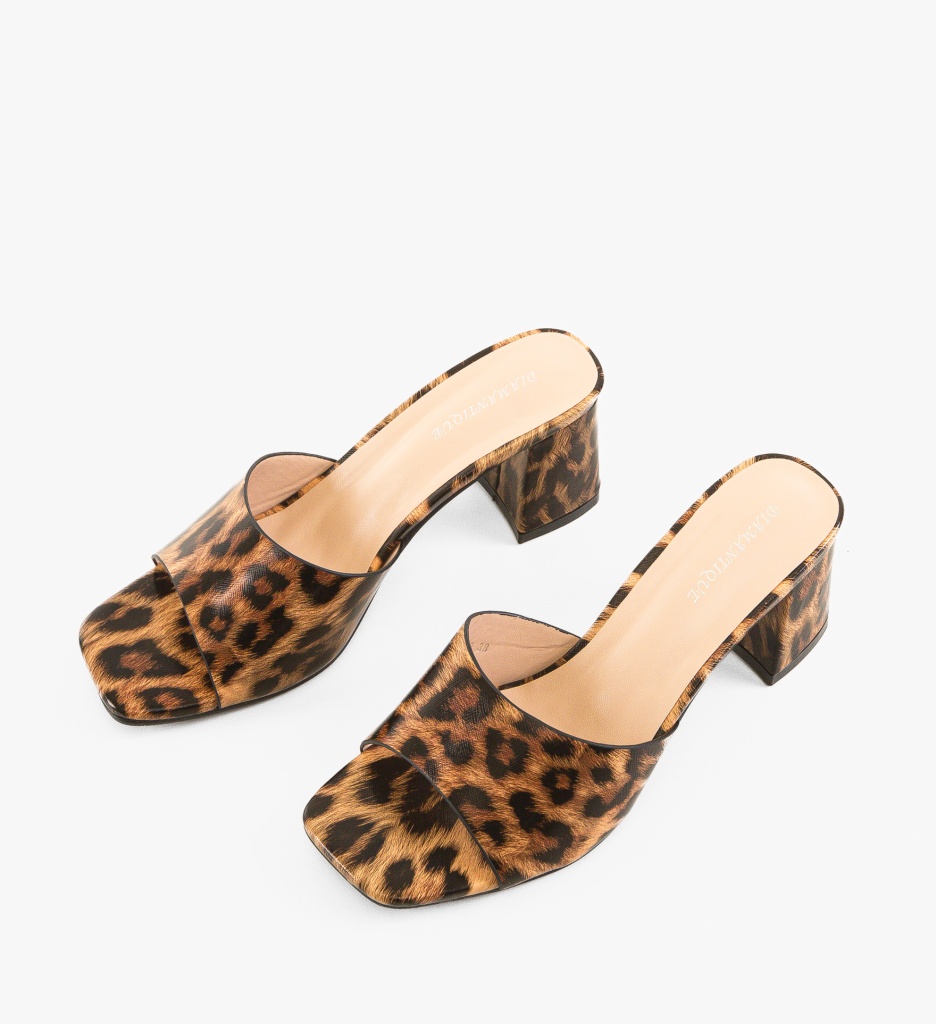 Saboti dama Marwa Animal Print - Eleganță maximă - imagine 4