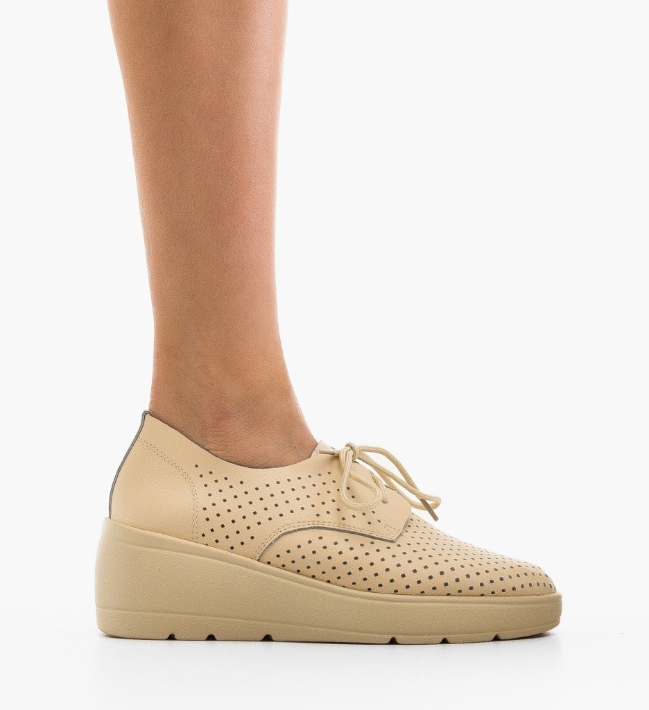 Platforme Dama Mersonk Bej | Confort & Stil - imagine 6