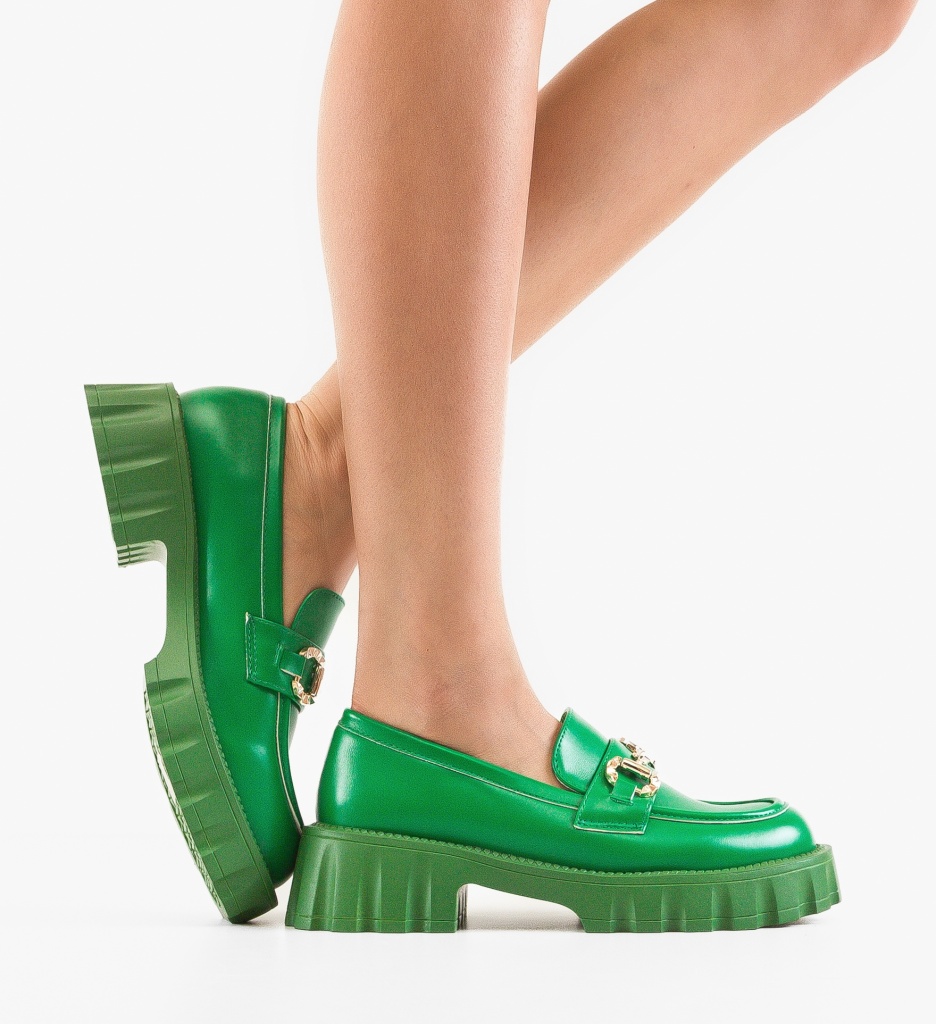 Pantofi Casual Alyena Verzi - Confort și Stil