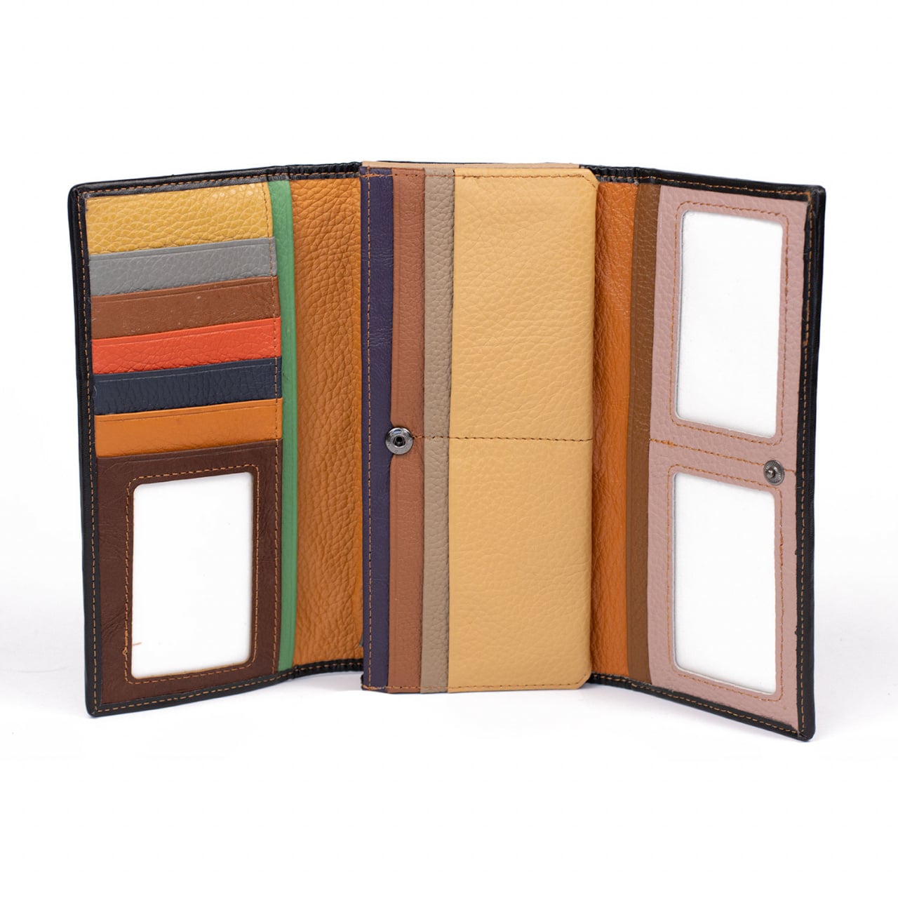 Portofel Delis Casilda PT1155 - Piele Naturală Multicolor - imagine 3