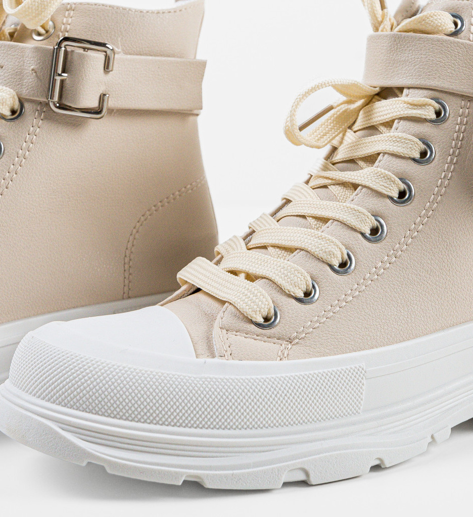 Sneakers Dama Lara Bej | Confort și Stil - imagine 5