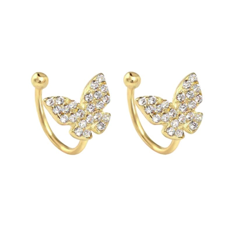 Ear Cuffs Fluture Delis | Argint 925 Placat Aur - imagine 1