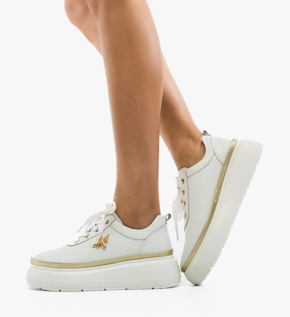 Pantofi Casual Zumzy Albi – Eleganță și Confort