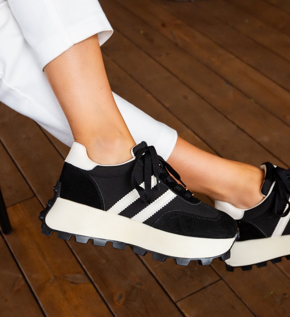 Sneakers Dama Careof Negre | Confort și Stil - imagine 2