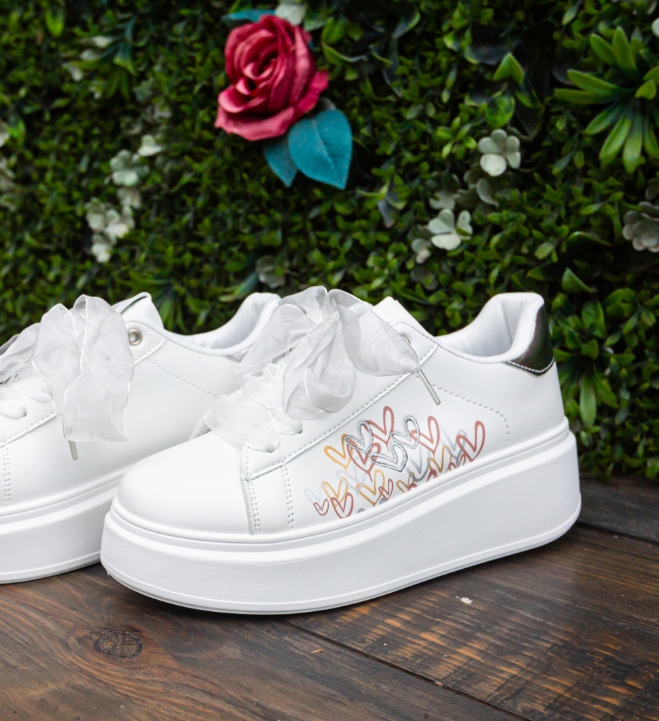 Sneakers Dama Ilius Argintii - Stil și Confort - imagine 6