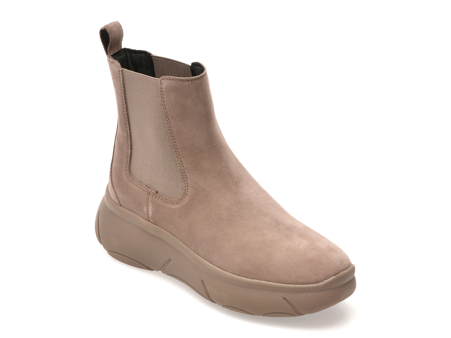 Ghete GEOX Gri din Piele Întoarsă - Confort Premium