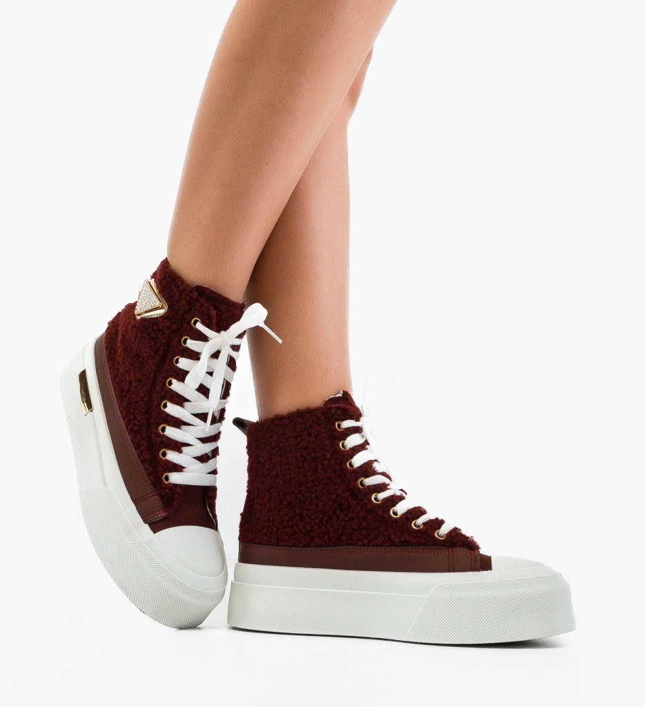Sneakers Dama Pakkle Grena - Confort și Stil Sport - imagine 3